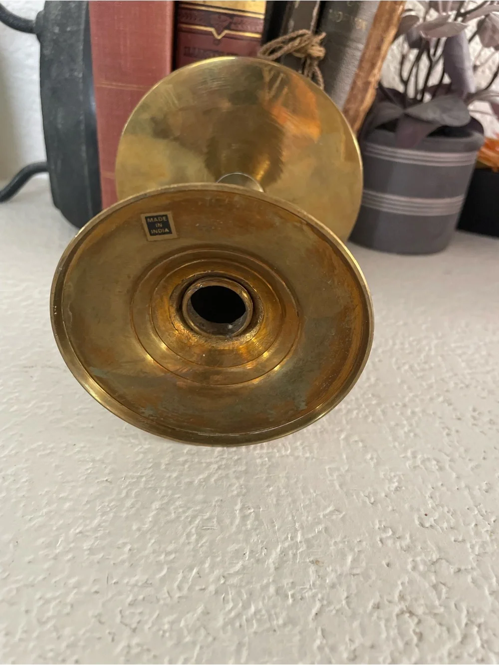 Brass Candle Holder with Spike